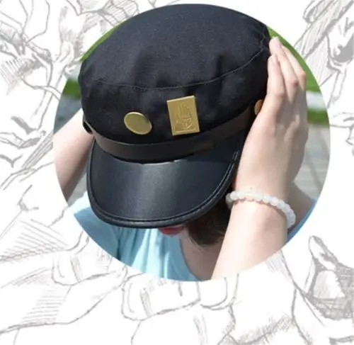 Новое Аниме JoJo странное приключение Jotaro Kujo Joseph армейская шапка JOJO + значок