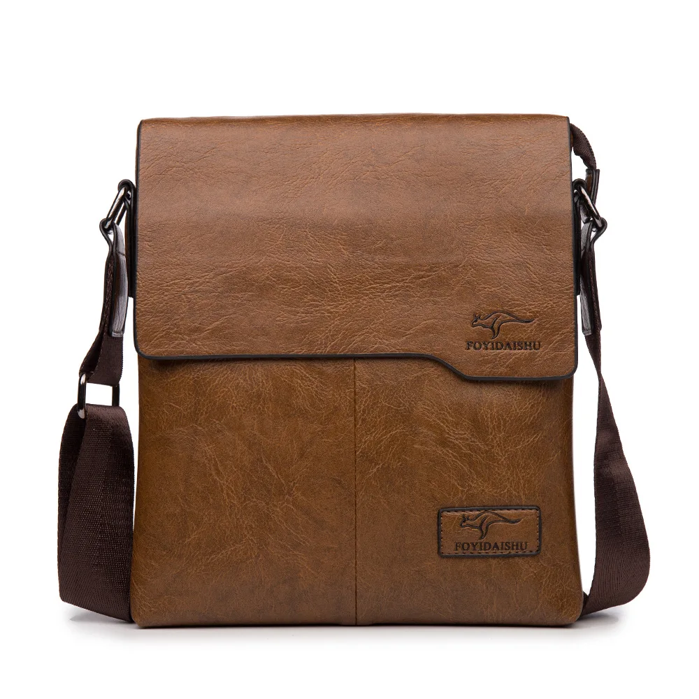 

2019 Promotion Famous Brand Vintage Fashion Man Leather Messenger Bag Male CrossBody Shoulder Business Bags For Men