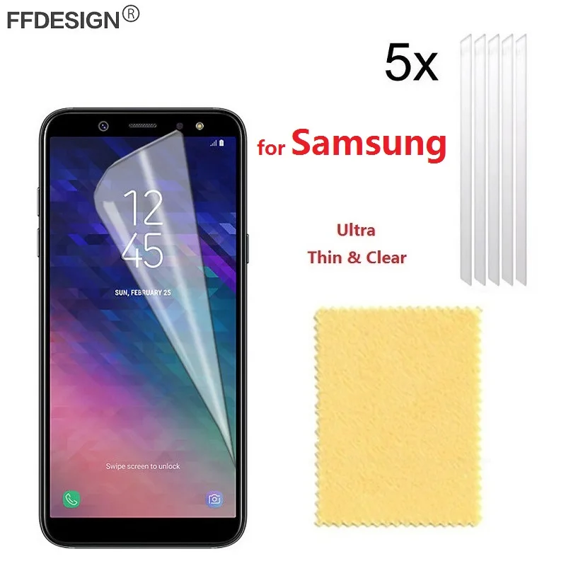 

5x Anti Scratch Protective Film Screen Protector for Samsung Galaxy A8 A6 Plus A7 2018 A7 A3 A5 2017 2016 Screen Protector Foil