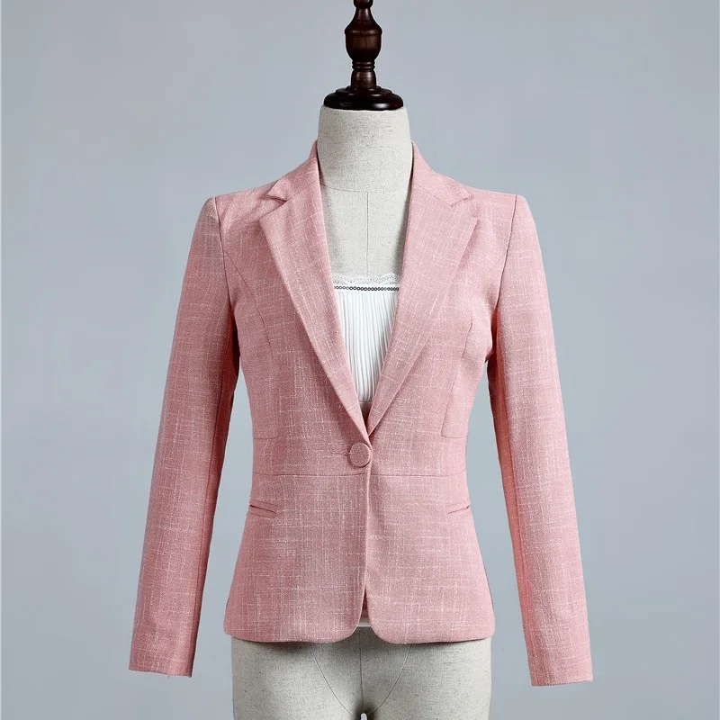 New Elegant Pink Slim OL Styles Formal Blazers & Jackets Coat For