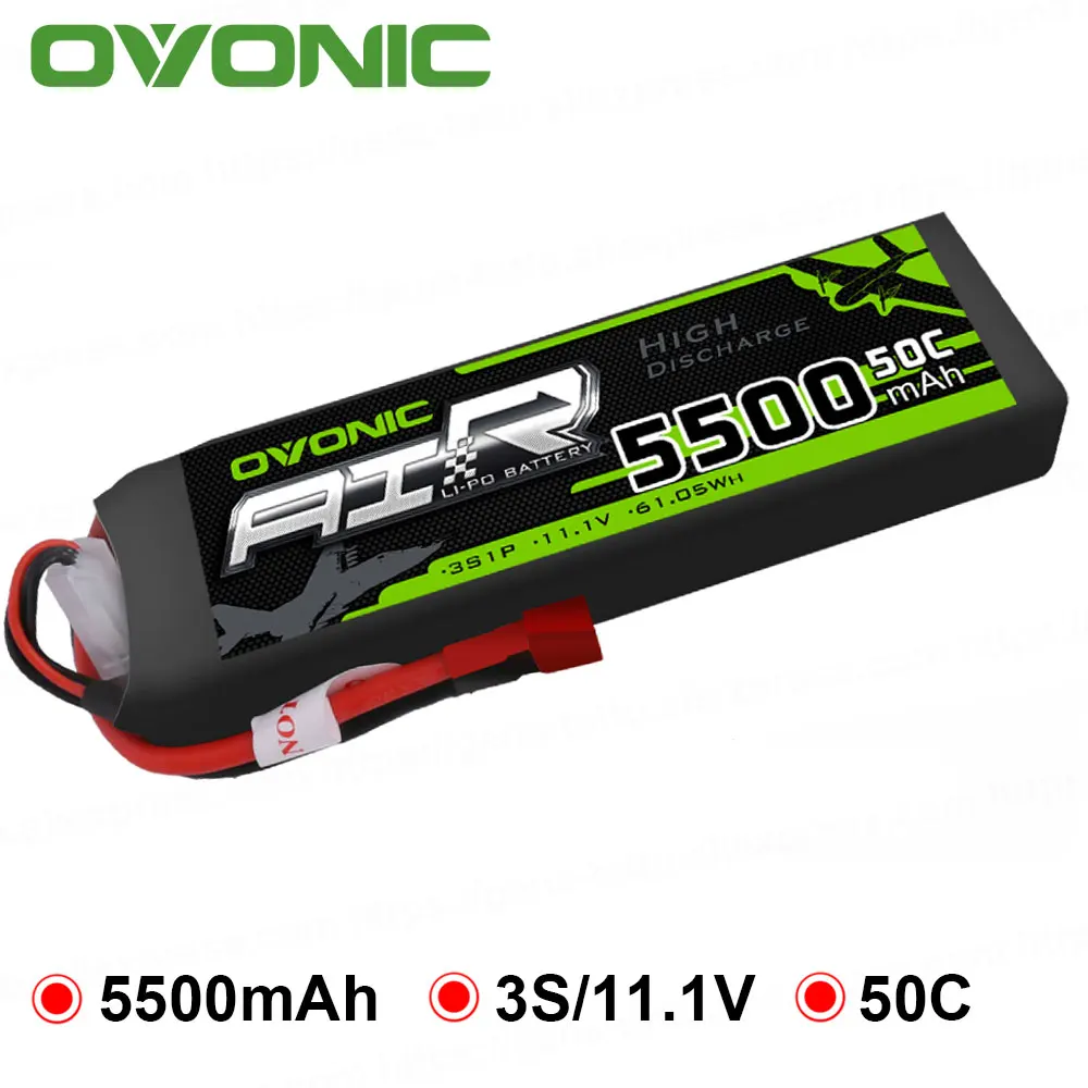 2 упаковки ovoic 8000mAh 4500mAh 5500mAh 3000mAh 2200mAh 50C 6S 4S 3S 2S Lipo аккумулятор для RC Heli Quad самолета автомобиля лодки - Цвет: 5500mAh 3S 50C