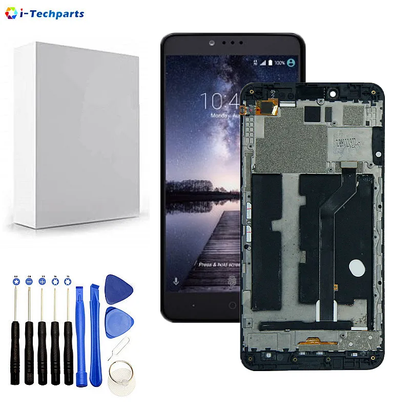 

Original for ZTE ZMax Pro Z981 LCD Display Digitizer Touch Screen Panel Glass Sensor Assembly with Frame
