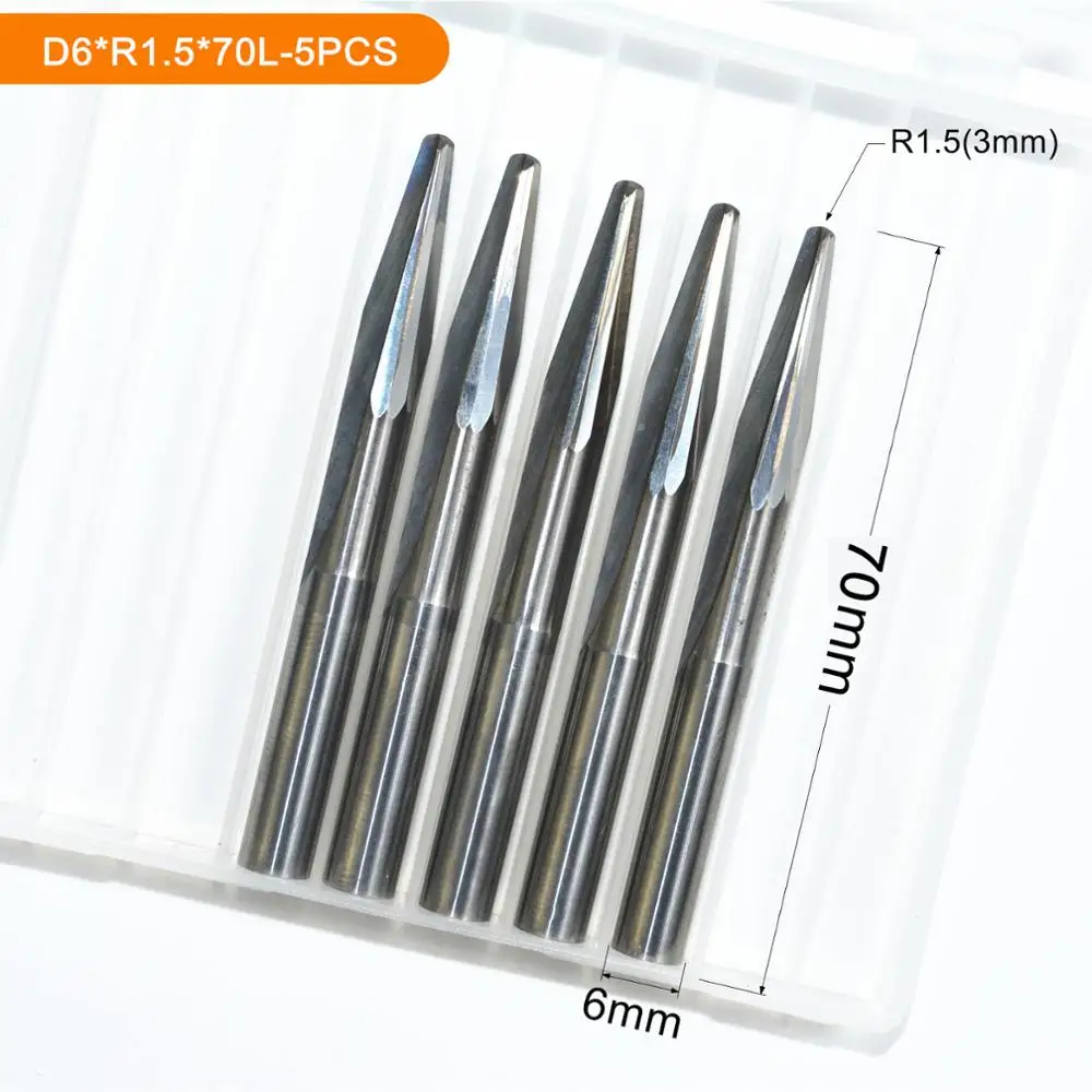 Lot 1pcs HSS Taper EndMills Dia 3mm Taper Angle 3 Degree End mills 3mm×3° Bits