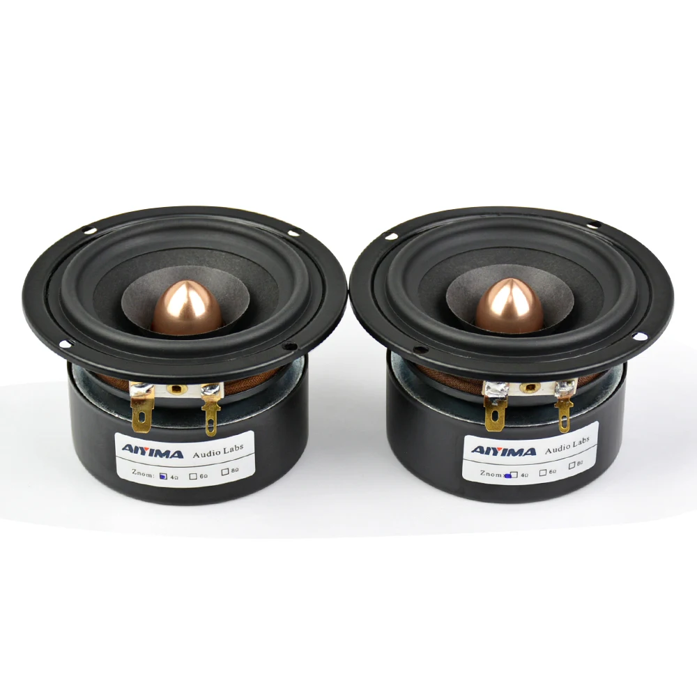 AIYIMA 2 PC 3 pulgadas altavoz de Audio 4Ohm 8Ohm 15 W altavoz de gama completa de alta fidelidad agudos Mediant Bass altavoz DIY - 6