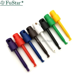 

Multimeter Part Colorful Electrical Testing Hook Clip Grabber 8 color 1 Test Probe SMT / SMD Round Colored Single Hook Test Clip
