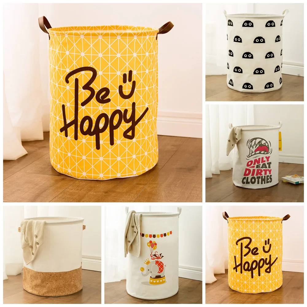 

Cartoon Foldable Pop Up Washing Laundry Basket Bag Hamper Mesh Storage Creative cartoon collapsible hamper laundry basket