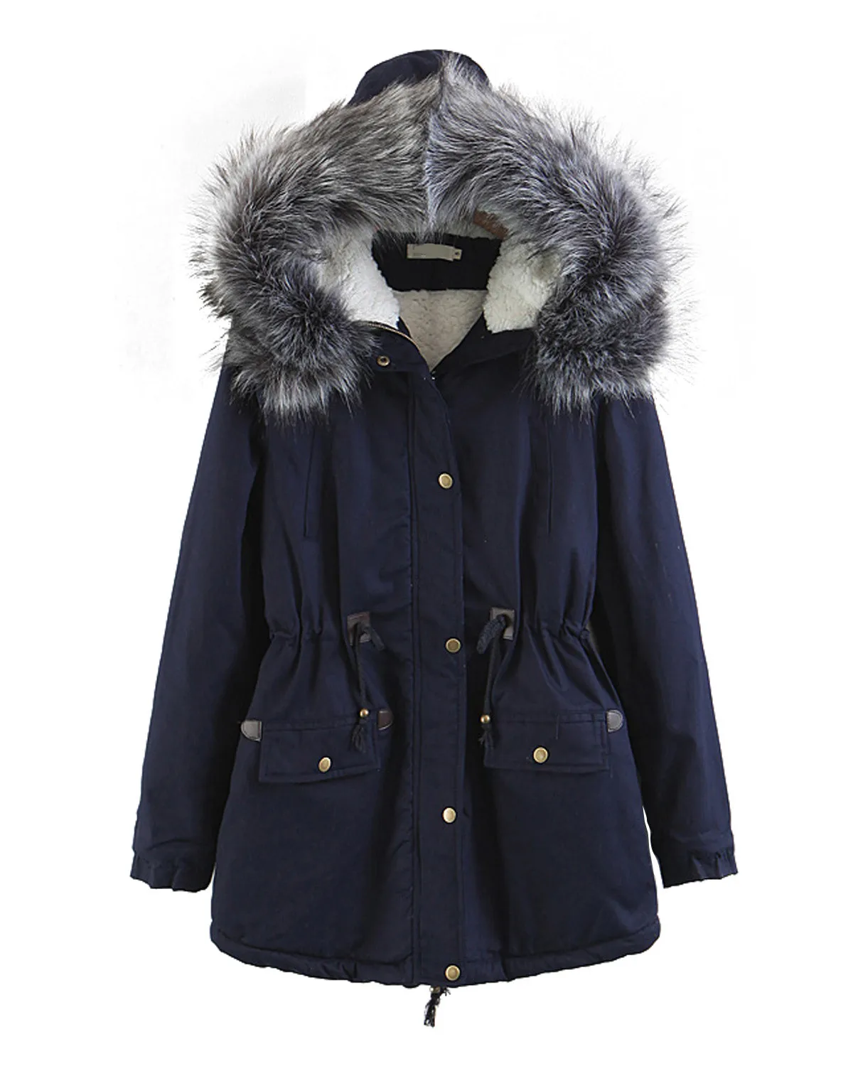 Épais army Hiver 2018 Causalité Black Fausse À Chaud Solide Veste Fourrure Femme Coton Parka Manteau Long Keanancy Chapeau Capuchon De Manteaux light Blue Femmes Green Ew1wda