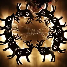 10PCS LOT Animal Deer Iron font b LED b font Home Holiday Christmas Decorative Wedding xmas