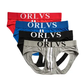 

2019 Men's 4 PCs letter sexy leaking hip briefs Breathable Mens Slip Cueca Male Panties Underpants Briefs 4 colors #VD7