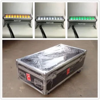 

10lot/flycase 9x18w led rgbwa uv bar powercon cable mini strip bar led wall washer light rgbwa uv outdoor