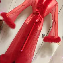 Сексуальное женское нижнее белье, кружевное платье, Элегантное Длинное банное платье, ночная рубашка, Ночная одежда