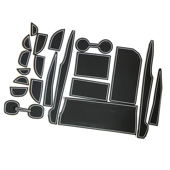 

Interior Mat Accessories Gate Slot Pad Non Slip Cup Holder Mats Door Liner for 2018 Toyota Camry Customer Fit Decoration,White