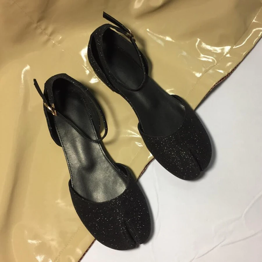 Женская обувь с ремешком на щиколотке разрезом и пряжкой|designer flat shoes|fashion shoesflat shoes