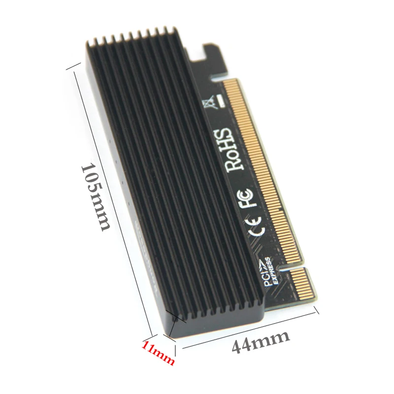M.2 NVMe SSD NGFF TO PCIE 3.0 X16 Adapter with LED M Key Interface Card Suppor PCI Express 3.0 x4 2230-2280 Size m.2 FULL SPEED
