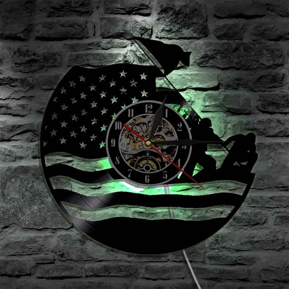 1Piece U.S. Marine Silhouette LED Light Soldier Color Changing Wall Light With Remote Controller Home Decor