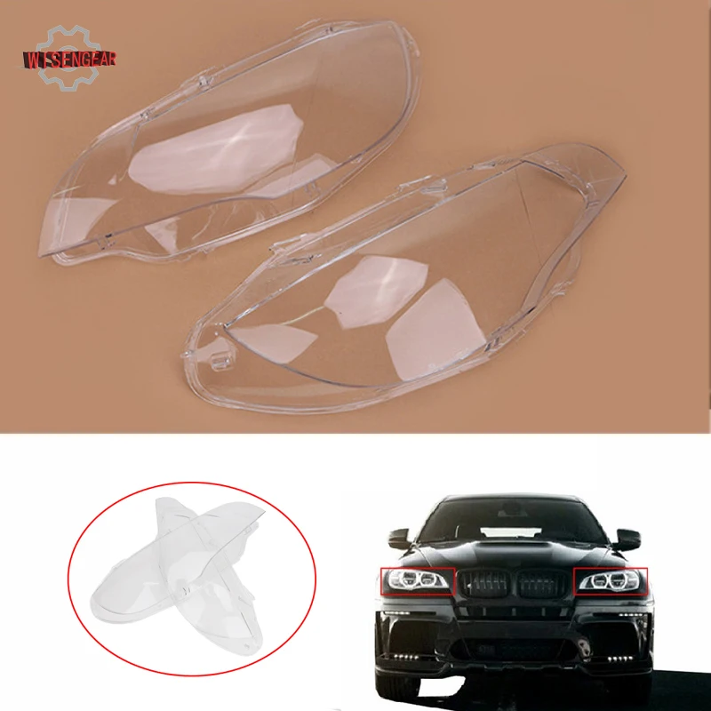 

Headlight Cover Head Light Lamp Lampshade Lens Shell Housing For BMW X6 E71 2007 - 2010 Facelift 2011-2014 X5M E70 /