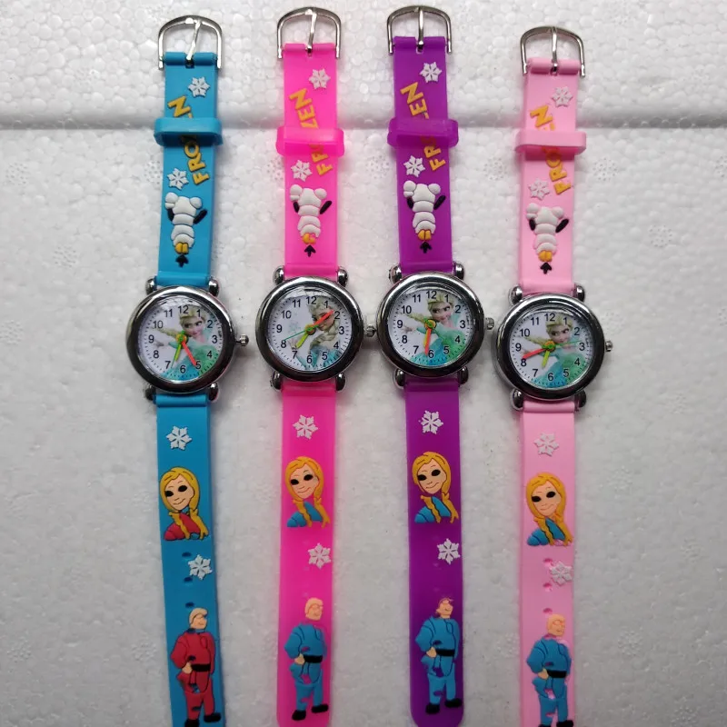 

relogio feminino 2019 New relojes Children Watch Princess Women Watches Fashion Kids Cute rubber Leather quartz Watch Girl Clock