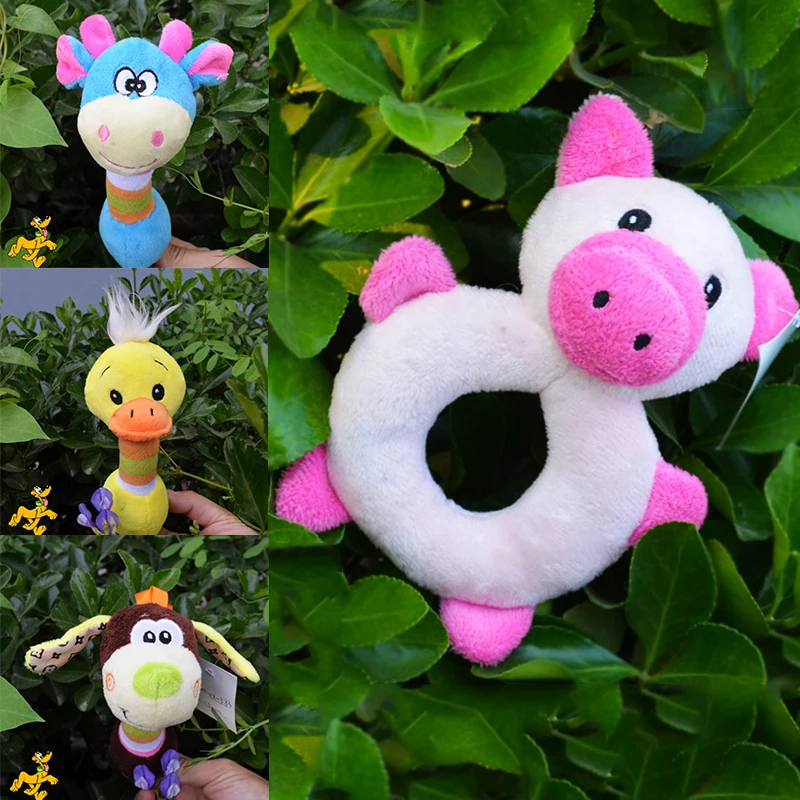 

1PC New Gifts Funny Pet Soft Plush Squeaky Puppy Chew Toy Sound Dog Toys Animal Shape Cute Multi-Color High Quality