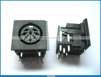 

50 x Circular DIN Jack Female 8pin PCB Mount Connector