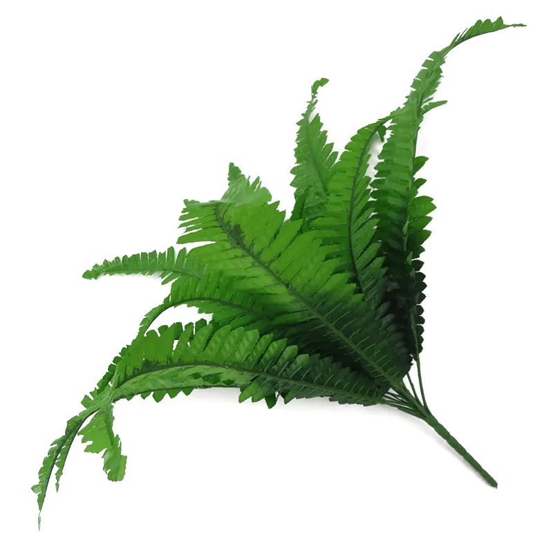 24 головы моделирование папоротника трава зеленые крупные листья искусственные растения персидские листья для дома сад Свадебные украшения поддельные листья