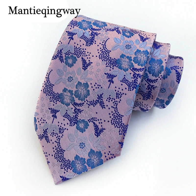 

Mantieqingway Mens Suits Neck Tie Necktie for Wedding Party 8cm Floral Printed Jacquard Ties Pattern Gravata Slim Cravat