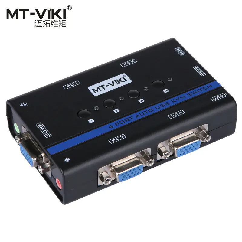 KVM switch 2 port USB 2 manually input and 1 output VGA switch MT-201UK