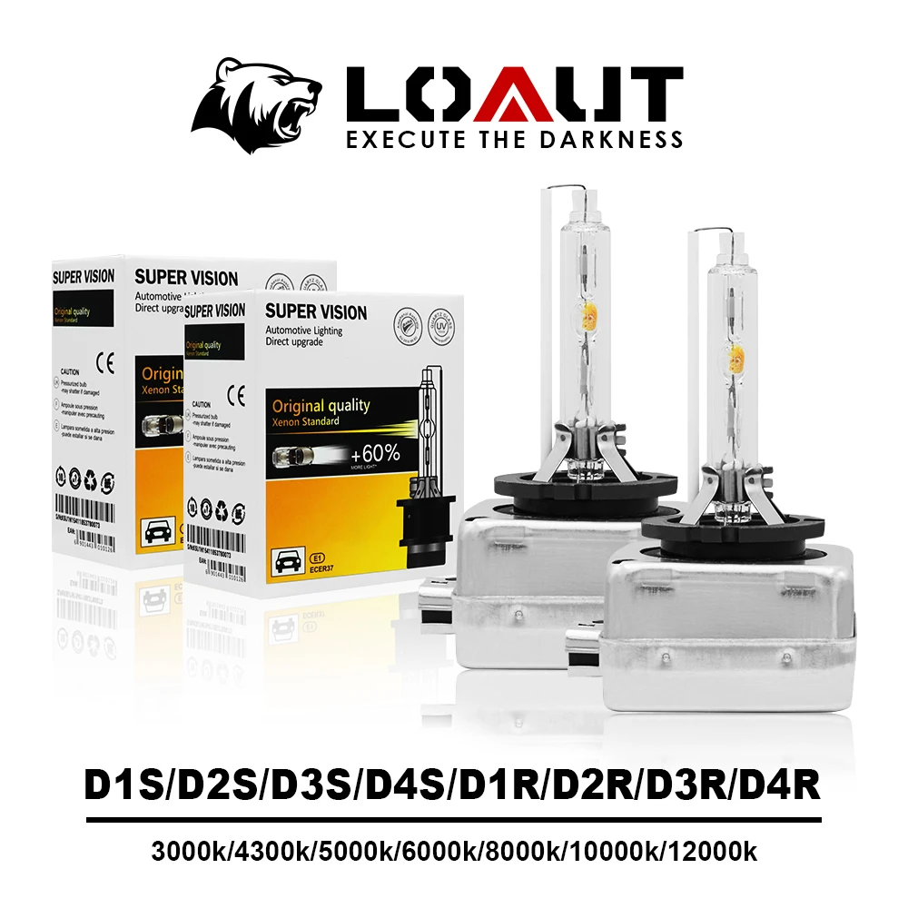 Лампы головного света loaute 2 шт. 3000K 12000K D1S D1R D2S D2R D3S D4S D4R лампочка фары HID 12 В