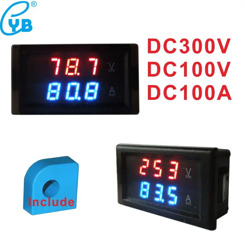 Buy DC 100V 300V 100A Voltmeter Ammeter Voltage