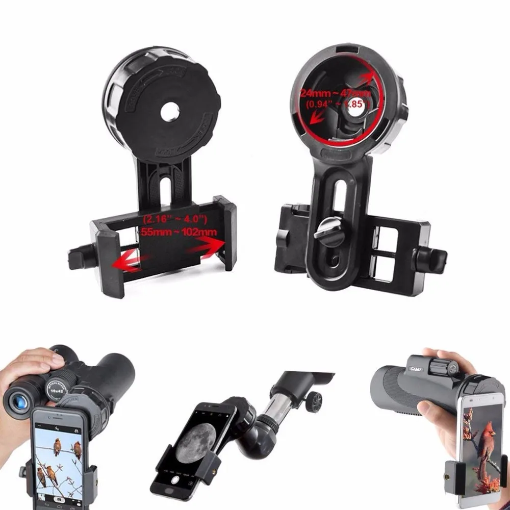 Adapter Mount - Compatible Binocular Monocular Spotting Scope Telescope Microscope-Fits Almost All Smartpho Adapter Mount - Compatible Binocular Monocular Spotting Scope Telescope Microscope-Fits Almost All Smartpho