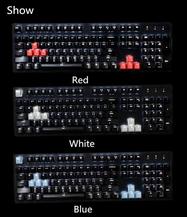 PBT с подсветкой клавиша крышка s WASD/ESC/направление Cherry MX клавиша крышка s с клавишей крышка съемник для MX переключатели с подсветкой Механическая игровая клавиатура
