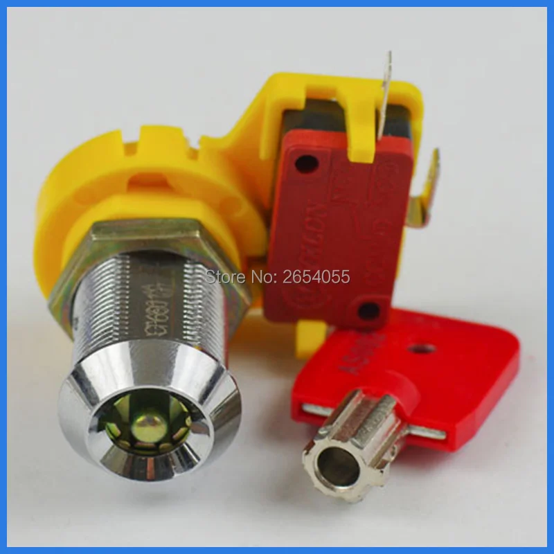 Buy 10 pcs 32mm safely used tubular 2 plugs micro switch lock electronic door