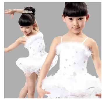 

New Children's Performance White Swan Dance Costumes Girl Ballet Dress Professional Ballet Tutus For Kids