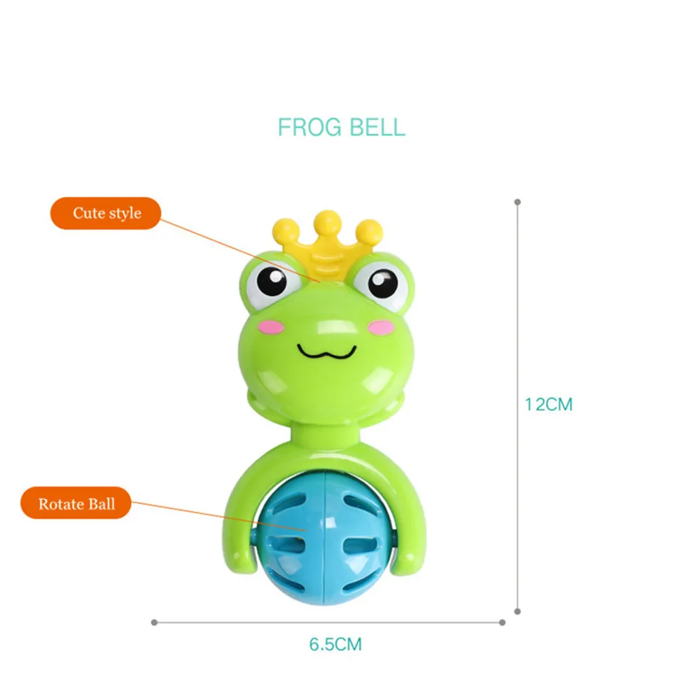 toys for baby 0-12 month plastic Animal model toy toddler boy teether rattle crib mobile frog toys for children sensory toys