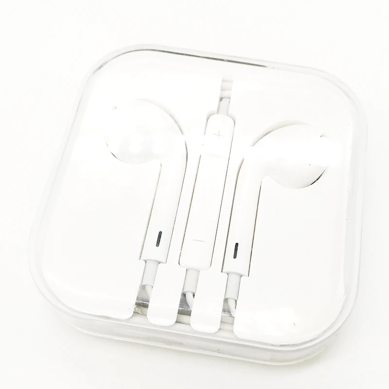 Beste 10 stks Oortelefoon met Microfoon Wired Controle Geen logo code tekst Super Bass Universal voor Android iPhone 3.5mm Plug Oortelefoon