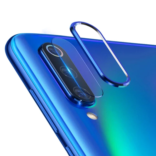 Защита для экрана объектива камеры Xiaomi mi 9 9SE mi 8+ металлическое защитное кольцо для задней линзы из закаленного стекла для Xiaomi mi 9 SE mi 8 mi 8 - Цвет: Blue Wilth Glass