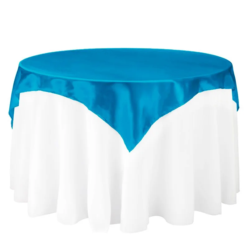 

145x145cm Satin fabric Tablecloth Table Cover Table Overlay Tableware cover Party Restaurant Banquet hotel Wedding Decoration