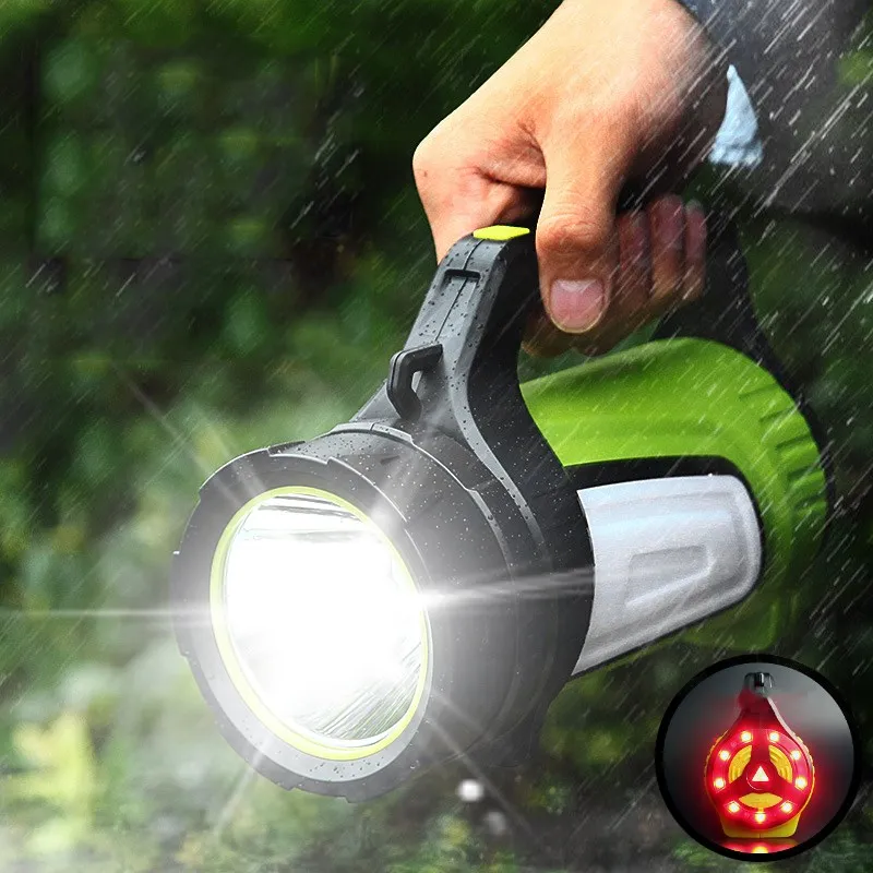 

Built-in 5000mah Rechargeable LED lantern Flashlight, Super Bright 12000Lumen Portable LED Searchlight & Torch Light for Camping