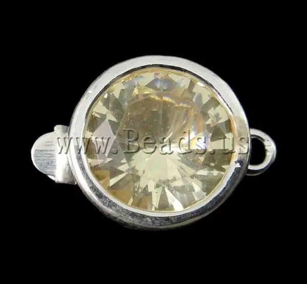 Free shipping!!!Brass Box Clasp wedding jewellery Flat Round silver color plated with glass rhinestone &amp single-strand | Украшения и