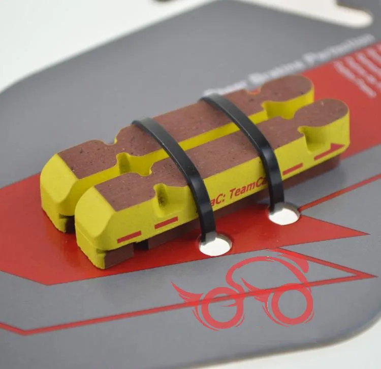

1 pair Premier elastomer compound specifically for carbon rim use Caliper Inserts,professional Carbon+cork Compound brake pads