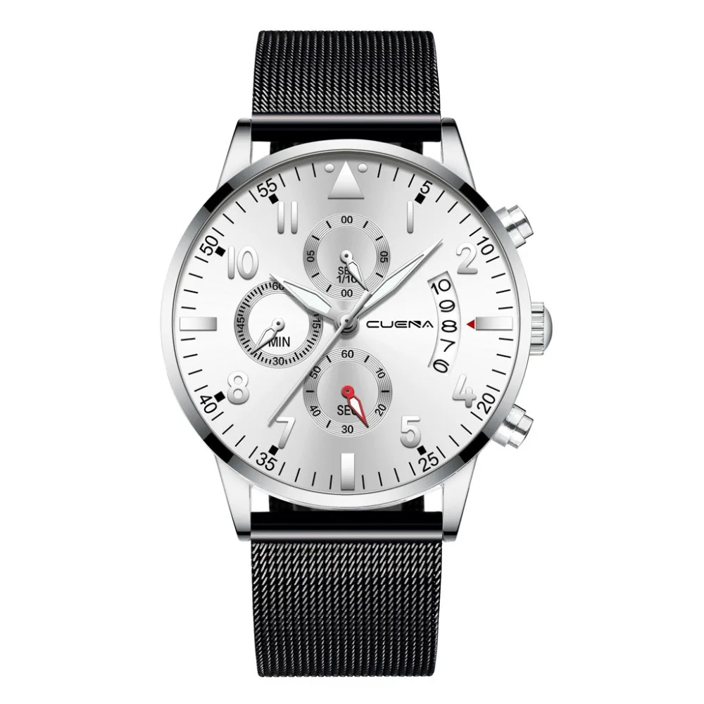 CUENA Relogio Masculino мужские деловые часы Модные Аналоговые Спортивные кварцевые наручные часы браслет повседневные часы A40