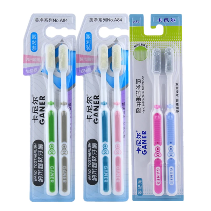 

2pcs/lot Brand Nano Professional Adults Toothbrush Ultra Soft Take Good Care of Your Tooth Oral Hygiene brush tooth