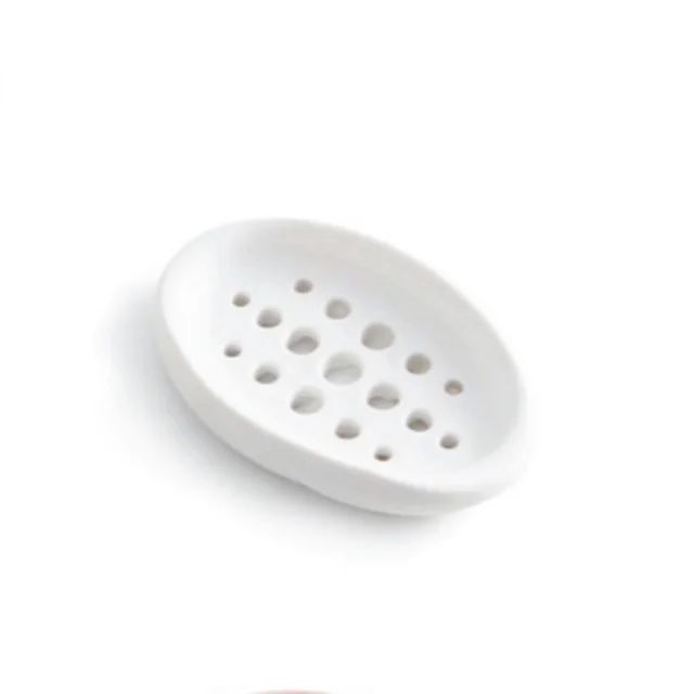1pc Silicone Soap Dish Kitchen Bathroom Soap Box Hollow Draining Soap
