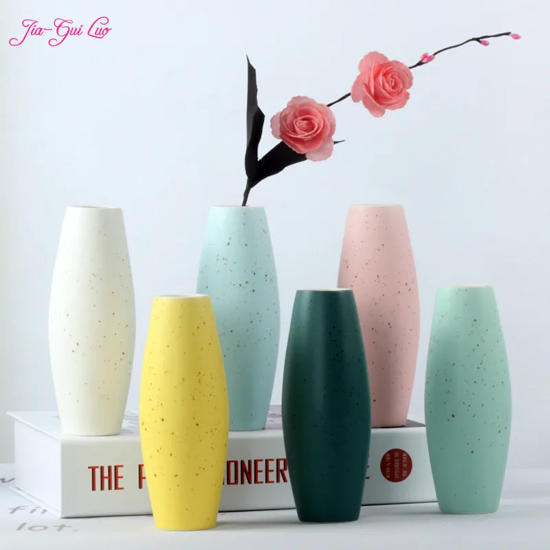 

JIA-GUI LUO Ceramic vases European household desktop accessories dried flowers and floral decorative containers C002
