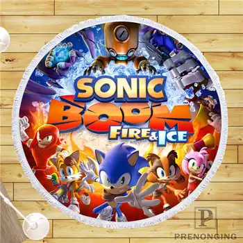 

Custom DIY Customized Microfiber Fabric sonic_the_hedgehog (1)@1 Round Beach Blanket Towel Printed on Demand 150cm #19-01-28-1-1