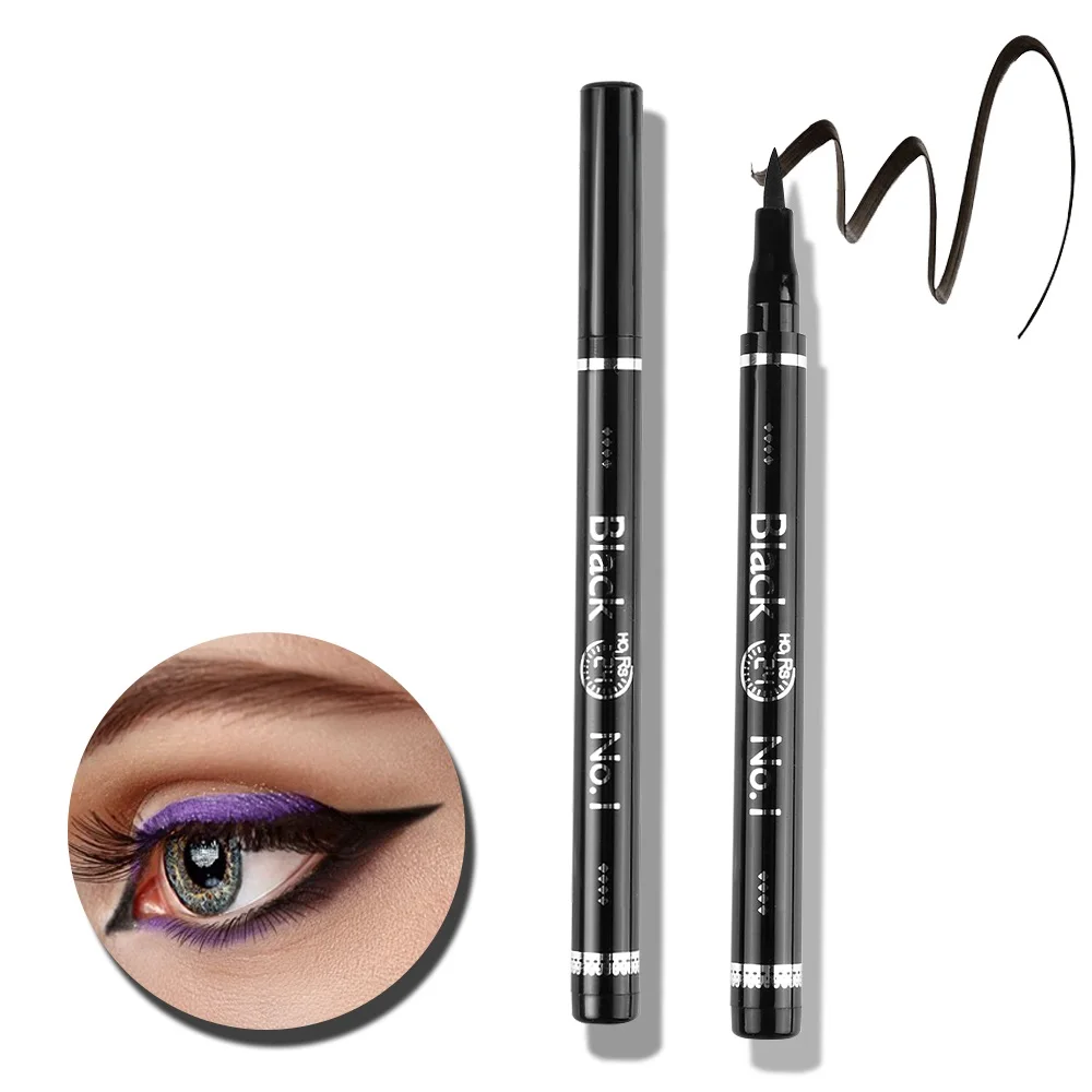 

1PC Smooth 4 Colors Liquid Eye Liner Pen Waterproof Eyeliner Black Brown Blue Purple Brand New Makeup Eye Cosmetic