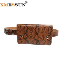 XMESSUN Python талии сумка поясная сумка животных печати серпантин Для женщин Элитный бренд кожа осень зима H17