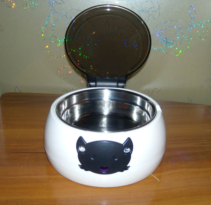 Batteries Operated Automatic Open Pet Feeder Sensor Pet Bowl With Stainless Steel Bowl For Cat Dispensationalism Food Plastic Packaging Containersfood Paint Aliexpress