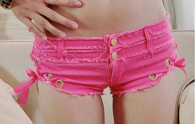 Ygyeeg пикантные летние S-L Для женщин деним Pantalones Femme Джинсовые шорты сбоку с низкой талией одноцветное Цвет женщина Мотобрюки кисточкой