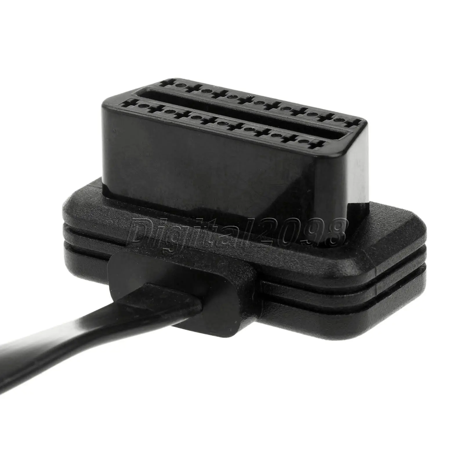 60 см тонкий As Noodle OBD2 OBDII 16 Pin мужской и женский плоский удлинитель + выключатель