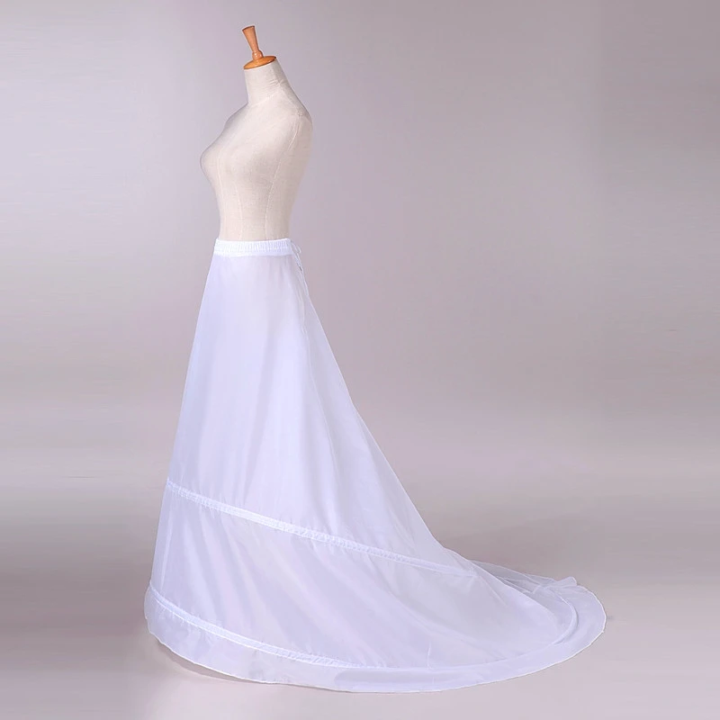 Новые Брендовые юбки с поездом Белый 2 Hoops Нижняя юбка кринолин вечернее платье в наличии модные свадебные аксессуары
